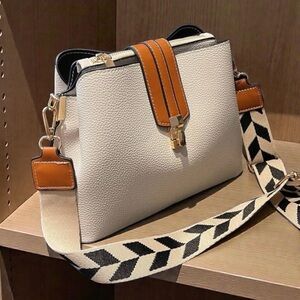 NWT White and Tan Bag